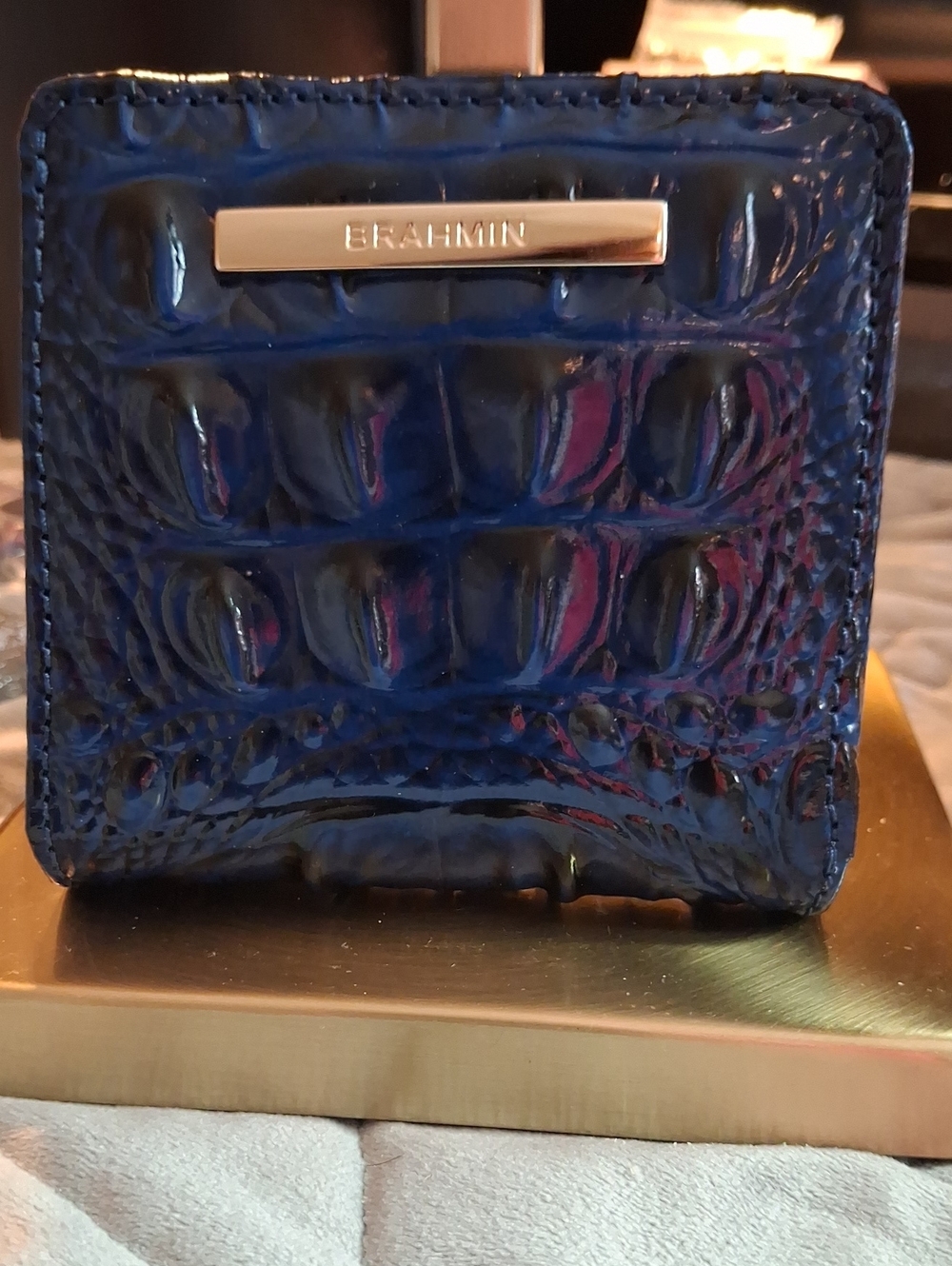 Brahmin Jane wallet Anchor Melbourne Leather.dark Blue.